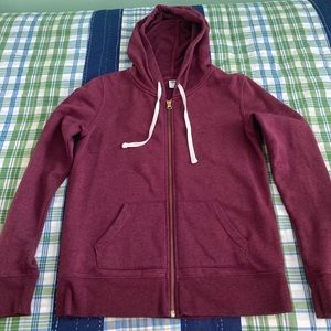Old Navy Maroon Zip Up Hoodie with Pockets